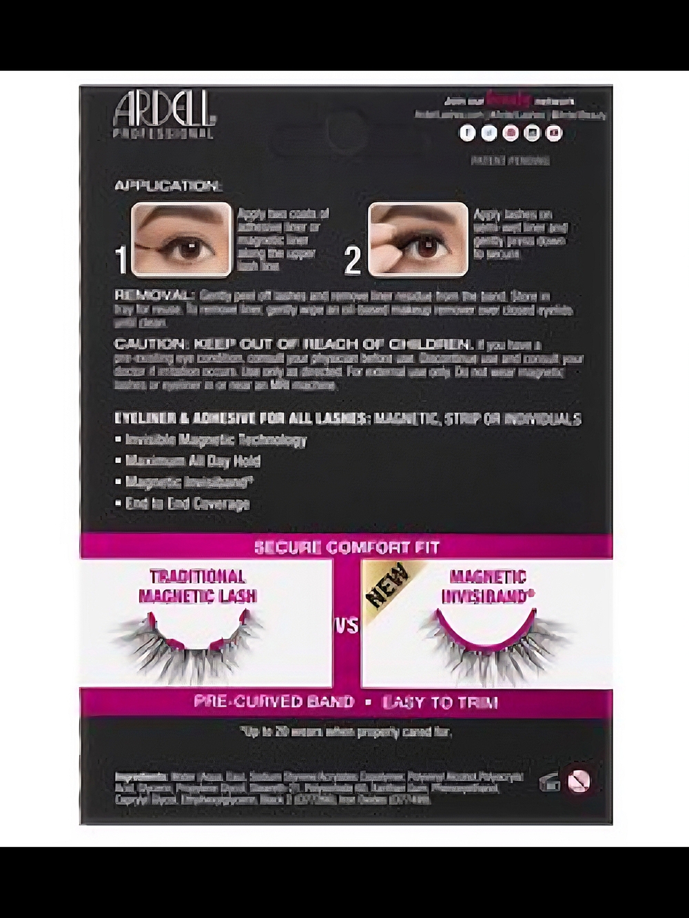 Ardell Magnetic MegaHold Faux Mink 056 Lash & Liner Kit Set of 2 NIB - Picture 2 of 3
